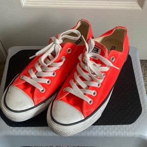 Converse All Star Neon Orange Low Tops